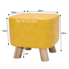 Modern Square Leather Sofa Footstool Velvet Ottoman Linen Pouffe Chairs Stool UK