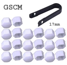 17mm White Wheel Nut Bolt
