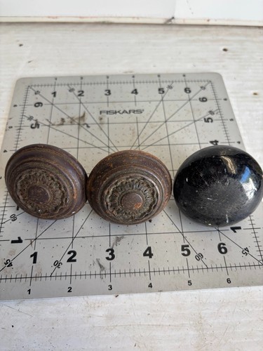 Lot vintage door knobs black - lot,