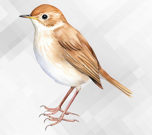Nightingale bird wall vinyl - bird,