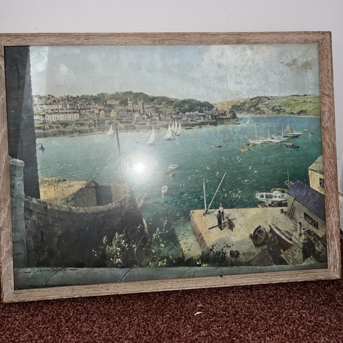 Vintage print the harbour - print,
