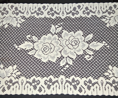 Vintage white floral - white, lace