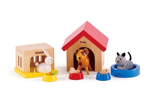 Wooden pet doll house animal - pet,