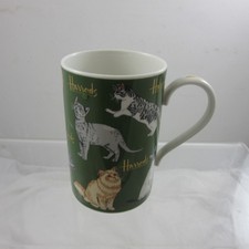 Harrods Fine Stoneware Cat Mug