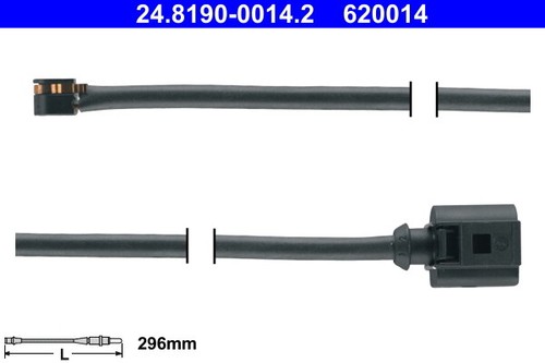 Warning contact brake - brake, pad