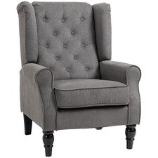 Retro Wingback Armchair Tufted