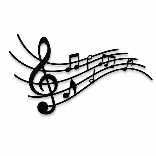 Musical notes metal wall art - musical,