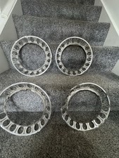 GENUINE ORIGINAL  CLASSIC MINI MK 1 COOPER CHROME HUB CAPS/WHEEL TRIMS X 4