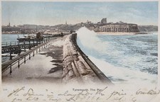 The Pier, Tynemouth Vintage Postcard Postmark 5 August 1903