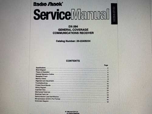 Realistic 394 service - realistic, dx-394