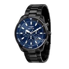 Sector Oversize – Men's Black/Blue Steel Chronograph Watch (R3273602016)
