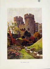 Original Old Vintage Print Windsor Norman Gate Painting By Haslehust C1920 Art