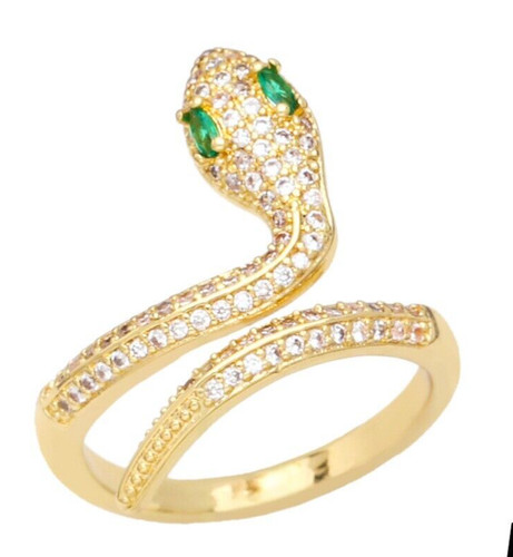 Gold plated snake ring - ring, with