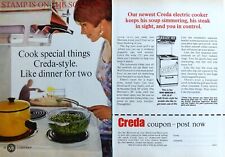 CREDA 'New Horizon 4' Electric Cooker ADVERT (2) Vintage 1966 Print Ad 703/145