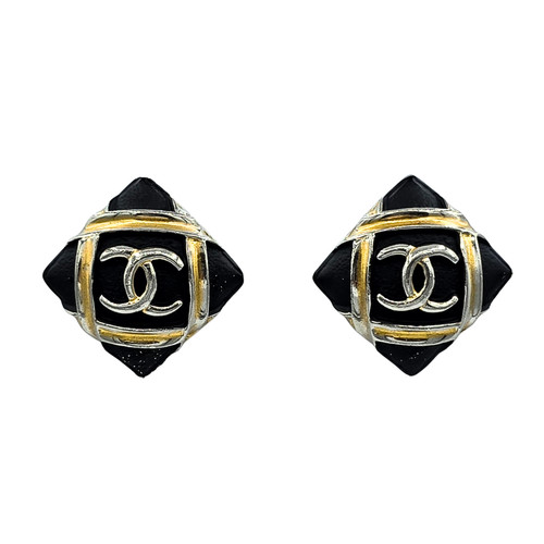 Chanel black enamel vintage - chanel,