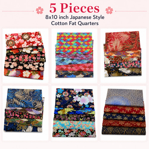 Craftsfabrics 5pcs japanese - 5pcs,