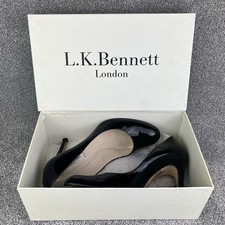 L.K. Bennett Women's Shilo Black Patent Court Shoes Size UK5.5 EU38.5 With Box