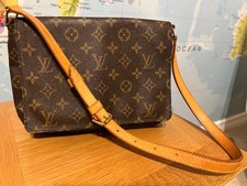 Louis Vuitton Musette Tango Shoulder Bag Brown Canvas