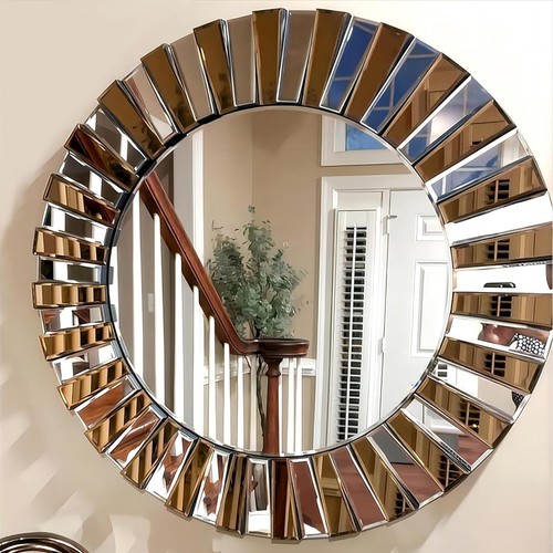 Large round wall mirror - round,