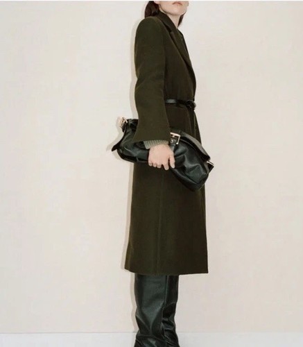 Mango green virgin wool coat - virgin,