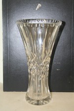 Large Heavy Crystal Vase ~10"