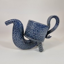 Peter Meanley Studio Pottery Blue Salt Glazed Teapot
