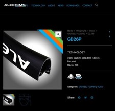 Alexrims GD26P New 700C Gravel