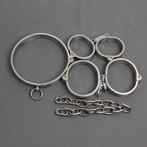 Stainless steel handcuffs - steel,