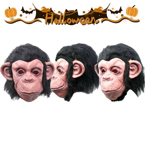 Monkey chimpanzee latex mask - latex,