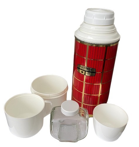 Vintage thermos flask the big - flask,