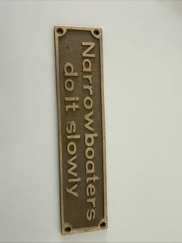 Narrow boat plaque - narrow,