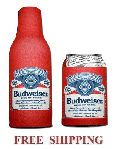 Budweiser beer bottle koozie - budweiser,