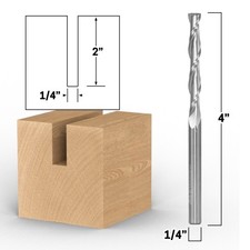 1/4" Dia. 2 Flute Upcut Spiral
