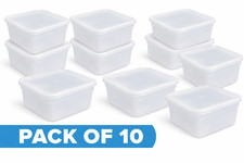 2L Square Ice Cream Tub & Lid