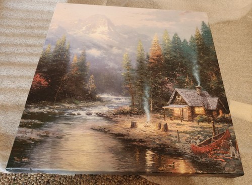 Thomas kinkade cabin river - kinkade,