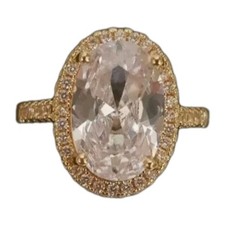 14K Gold Plated Ring, Wedding, Engagement Ring, Casual Ring, Luxurious, Size L