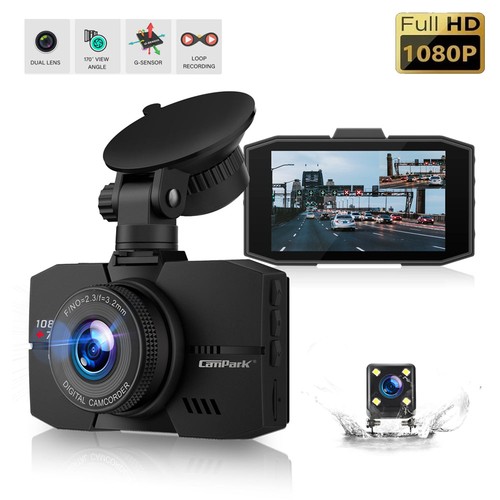 Campark fhd 1080p dual dash - 3",
