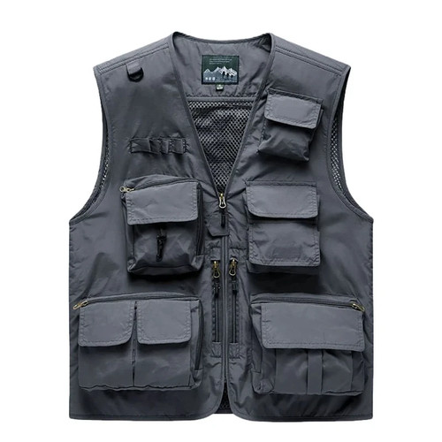 Men cargo multi pockets vest - cargo,