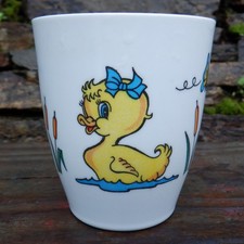 Vintage Duckling Chick Child's Plastic Beaker Tefal Tumbler Melamine Retro 7.5cm