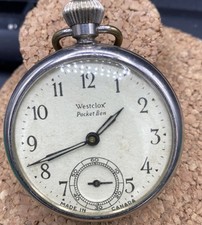 Vintage Westclox Pocket Ben Canadian Made In Working Order