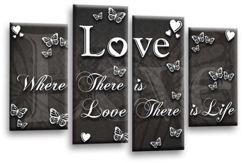 Family wall art grey - grey, white