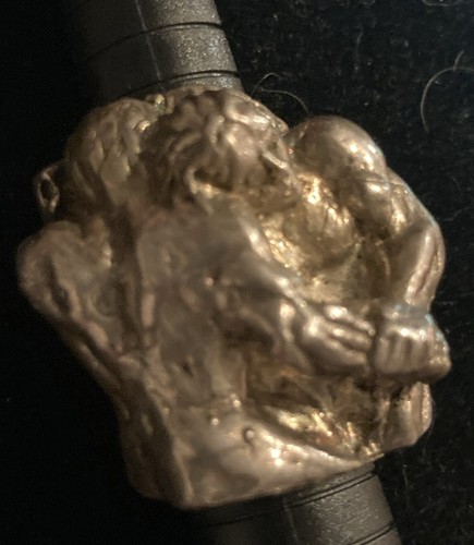 Sterling silver wrestling - silver,