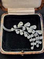 Vintage Paste Brooch Silver