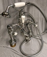 HERITAGE CHROME BATH SHOWER MIXER TAPS, RECLAIMED &  REFURBISHED 
