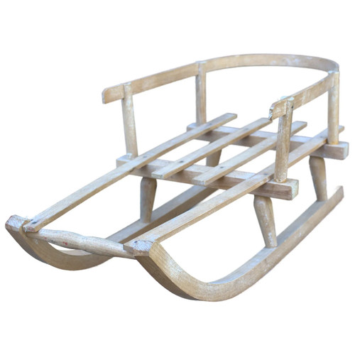 Vintage wooden sledge for - , doll