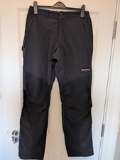 Mens Black Montane Hiking Trousers (Size XL Regular) 