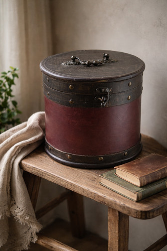 Genuine antique leather - leather, collar