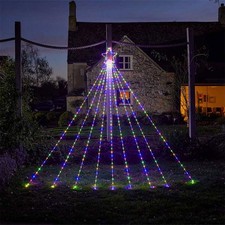 Three Kings LED Shooting Star Cascading Christmas Lights, Multi-Coloured - 3m
