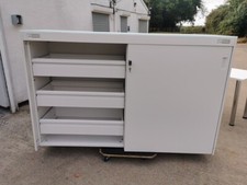 Used Filing Cabinet sliding Door Tambour Cupboard Lockable Adjustable Shelves
