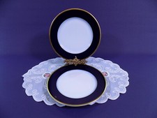 Rosenthal Classic Rose Collection Claudine Salad Plates x 2 Cobalt Blue